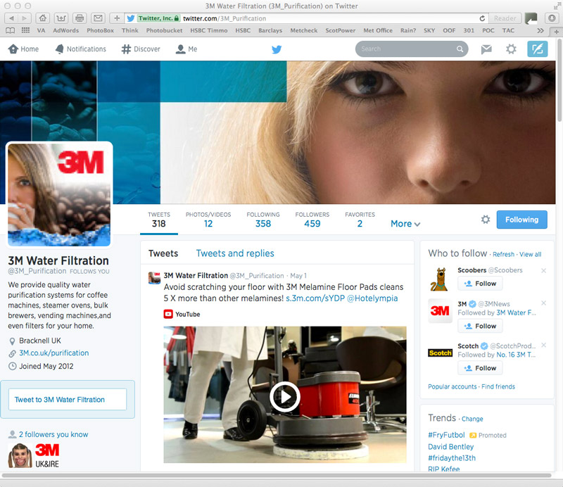 3M Twitter Page